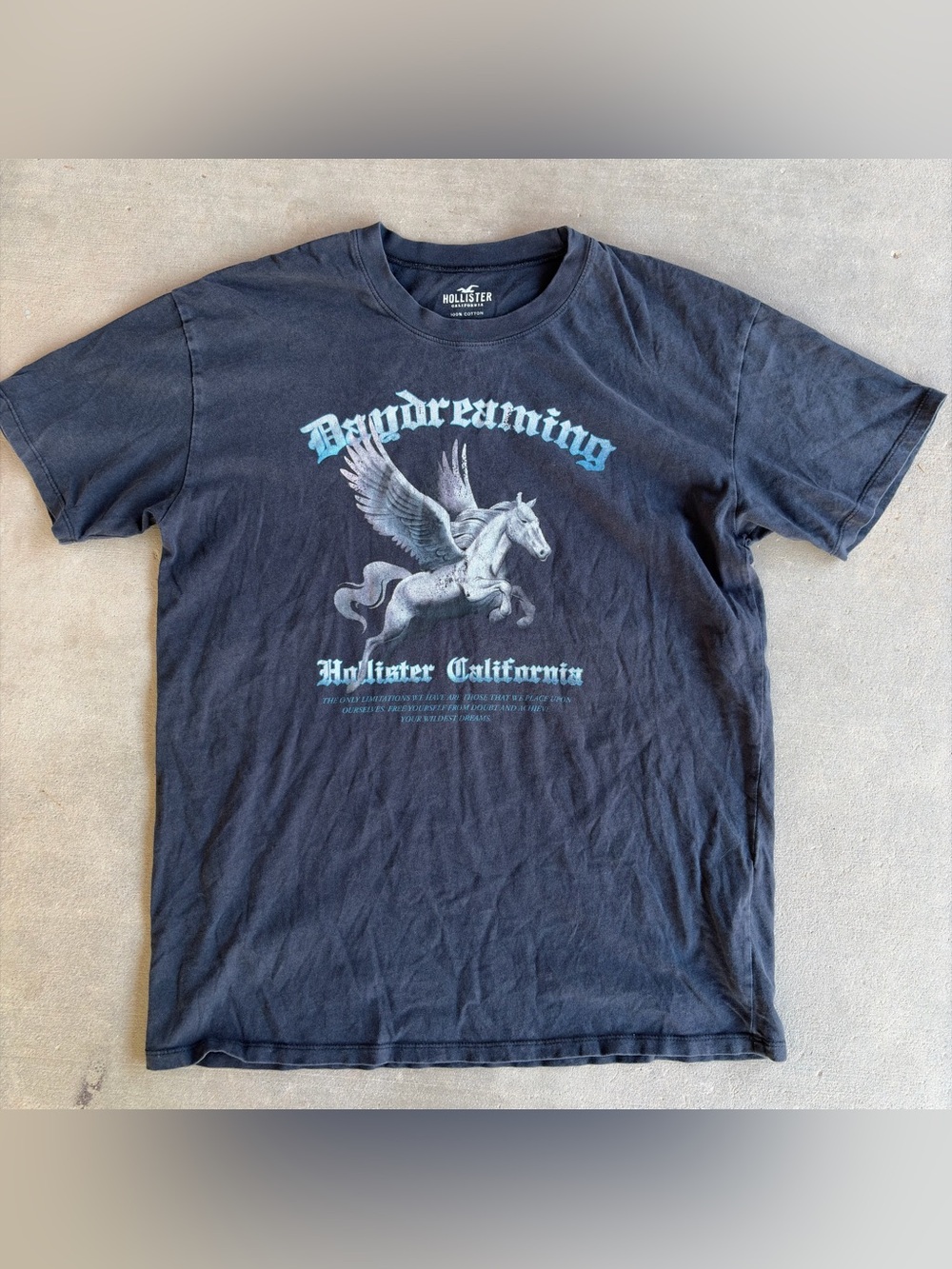 Hollister Navy Graphic Pegasus 'Daydreaming' Tee